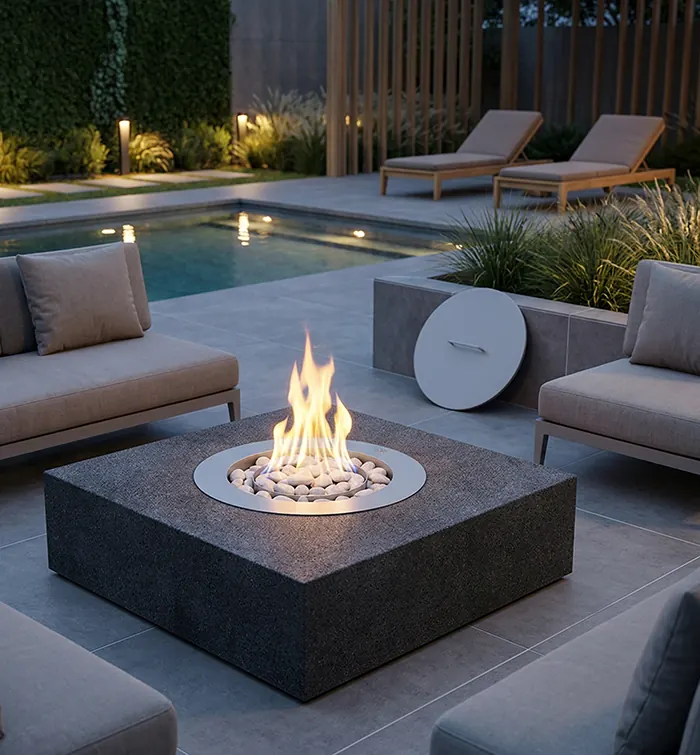 SAfire Squaire Gas Firepit — SAfire braai